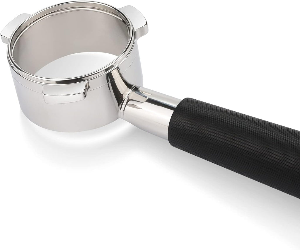 54mm Bottomless Portafilter for Breville Barista Express, BES870XL, BES870BSXL, BES878BSS, BES880BSS and More Breville Espresso Machine (Aluminum Alloy Handle-Black)