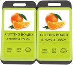 Mini Kitchen Cutting Board Mats, BPA Free, Dishwasher Safe, Juice Grooves, Thicker Boards, Easy Grip Handle, Non Porous, 2 pack