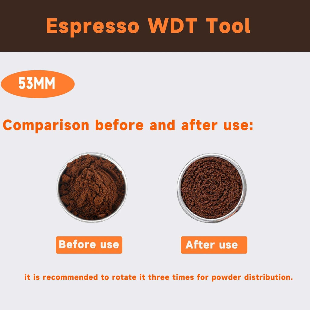 54mm WDT Tool ，Espresso Stirrer Distribution Tool,Compatible with Breville Portafilter 54mm,Adjustable Height,with Magnetic Suction