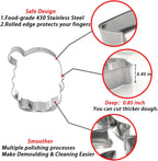 Christmas Cookie Cutters Set 8Pcs, Stainless Steel Fondant Cutter Sturdy Metal Biscuit Doubt Cutter, Cute Shapes Santa Claus Christmas Cane Tree Elk Snowflakes Snowman