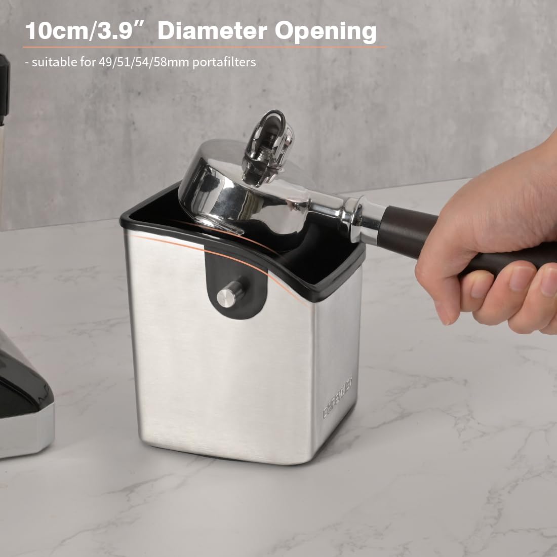 Coffee Knock Box Espresso Accessories - Home Use Small Coffee Puck Knock Box Stainless Steel for Espresso Machine Coffee Grounds