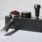 Espresso Tamping Station, ABS Plastic Black Portafilter Holder Espresso Coffee Equipment for Bar Home Office,Fit for 51mm 53mm(Accessories not Included)
