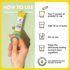 Nano Turmeric Curcumin Drink Powder, Golden Juice for Wellness & Immunity, No Turmeric Taste, Add to Smoothies/Water Daily Morning Routine–35X Absorption–Mango Flavor–Joint Support Supplement