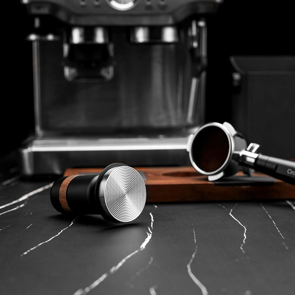 53.3mm Coffee Tamper | Calibrated Espresso Tamper with Spring Loaded | Barista Tamper with 30lbs, Stainless Steel Base and Black Aluminum Handle | Barista Home Coffee Espresso Accessories