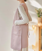 Women Cobbler Apron Japanese Style Aprons with 3 Pockets for Work Chef Kitchen