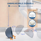 HOTEC BPA Free Unbreakable Wheat Straw Cereal Bowls - Microwave & Dishwasher Safe Soup and Salad Bowls, Set of 8, 26oz, Classic Blue