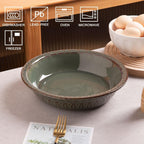 Sweejar Ceramic Pie Pan - Round Baking Dish, Non-Stick for Quiche, Tart, Cake, Pumpkin Pie & Pot Pies (Gray, 10 Inches)