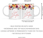 Andaz Press 11oz. Mother's Day Ceramic Coffee Tea Mug Gift, Fall Autumn Burgundy Orange Peach Flowers Roses Florals, God Daughter, 1-Pack