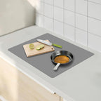 23.62"x15.74"(60cmx40cm) Countertop Protector Mat, Silicone Mats for Kitchen Counter, Cuttable Heat Resistant Mats for Counter, Waterproof Silicone Kitchen Island Protector Mat(2Pack, Light Gray)