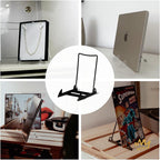 KINGDOM SOLUTIONS MADE IN USA 12-Pack Adjustable Acrylic Easels - Plate Stand - Sturdy Book Stand for Art, Pictures, Plates, Frames - Unique on the Market