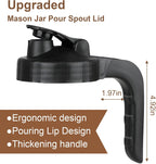 Cold Brew Coffee Maker Pitcher, 64 Oz Heavy Duty Glass Mason Jar Pitcher with V-shaped Pour Spout Handle Lid,Stainless Steel Filter for Iced Coffee,Iced tea,Fruit Drinks,lemonade - Black