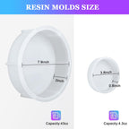 KISREL Large Round Resin Molds, Epoxy Resin Deep Round Casting Mold,Large Silicone Molds for Flower Preservation, Deep Pour Mold for Furniture Decoration, DIY Wedding Bouquets, Valentine's Day Gifts