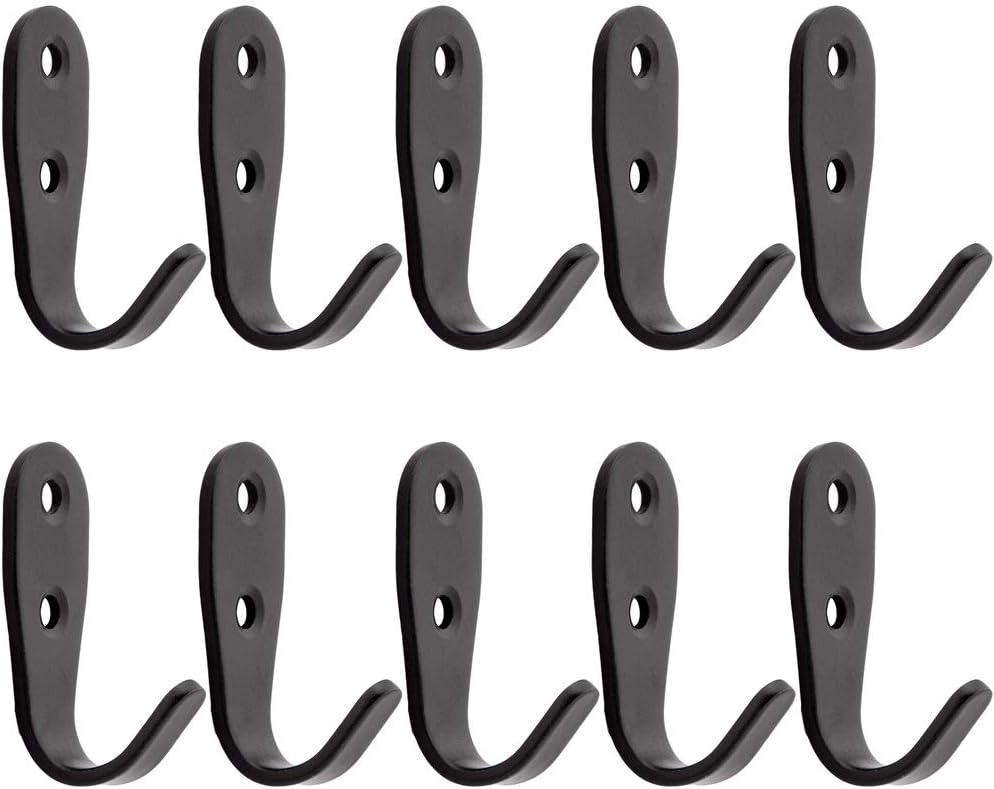 Heavy Duty Wall Hooks,Stainless Steel Screw On Hooks for Hanging Coats Plants Towels Keys Hats,Waterproof Single Shower Hanger Hooks for Garage Kitchen Bathroom 10 PCS (U Shape Large)