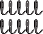 Heavy Duty Wall Hooks,Stainless Steel Screw On Hooks for Hanging Coats Plants Towels Keys Hats,Waterproof Single Shower Hanger Hooks for Garage Kitchen Bathroom 10 PCS (U Shape Large)