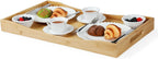 GOBAM Bamboo Extra Large Ottoman Tray, 26 x 15 inches - Wooden Tray for Dining Table & Parties, Serving Tray with Handles for Food, Cheese, Snacks, Tea, Coffee & Wine