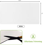 Matace Designer Coffee Bar Mat, Extra Large 17 x 31.5 Inches, Rubber Backing, Absorbent Coffee Maker Mats for Dish Drying, Kitchen Countertop, Heat Resistant, Solid White