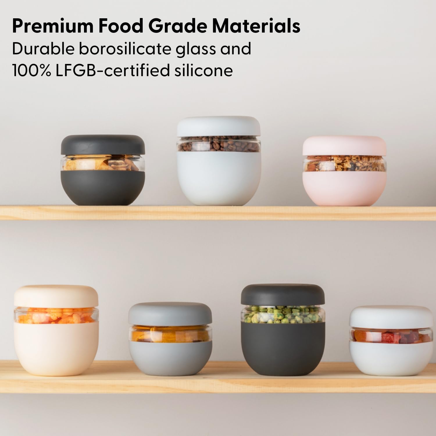 W&P Porter Seal Tight Lunch Bowl Container w/ Lid | Blush 16 Ounces | Leak & Spill Proof, Soup & Stew Food Storage, Meal Prep, Airtight, Microwave and Dishwasher Safe, BPA-Free Glass