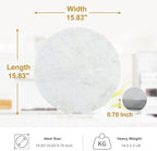 Koville Lighe Gray Marble Stone Cutting Board, Non-Stick Dough Pastry and Cutting Boards for Kitchen Counter, 16" Marble Cheese Board for Baking, Charcuterie, Trivet, Round Serving Slab for Countertop
