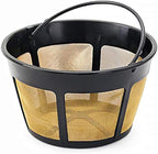NRP 12-14cup Basket Permanent Coffee Filter Replacement for Filter Coffeemaker, Screen Bottom with Large Brew Section | Compatible for Kitchenaid & Many Coffeemakers