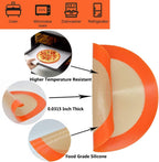 Round Silicone Baking Mats for 8 Inch Cake Pan, Food Grade, Non-Stick, Reusable Silicone Mat for Baking Pan for Bread/Tortilla/Macaron/Pastry/Pie/Bun or 9 Inch Pizza Pan, 2PCS