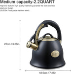Tea Kettle -2.2 Quart Tea Kettles Stovetop Whistling Teapot Stainless Steel Tea Pots for Stove Top Whistle Tea Pot