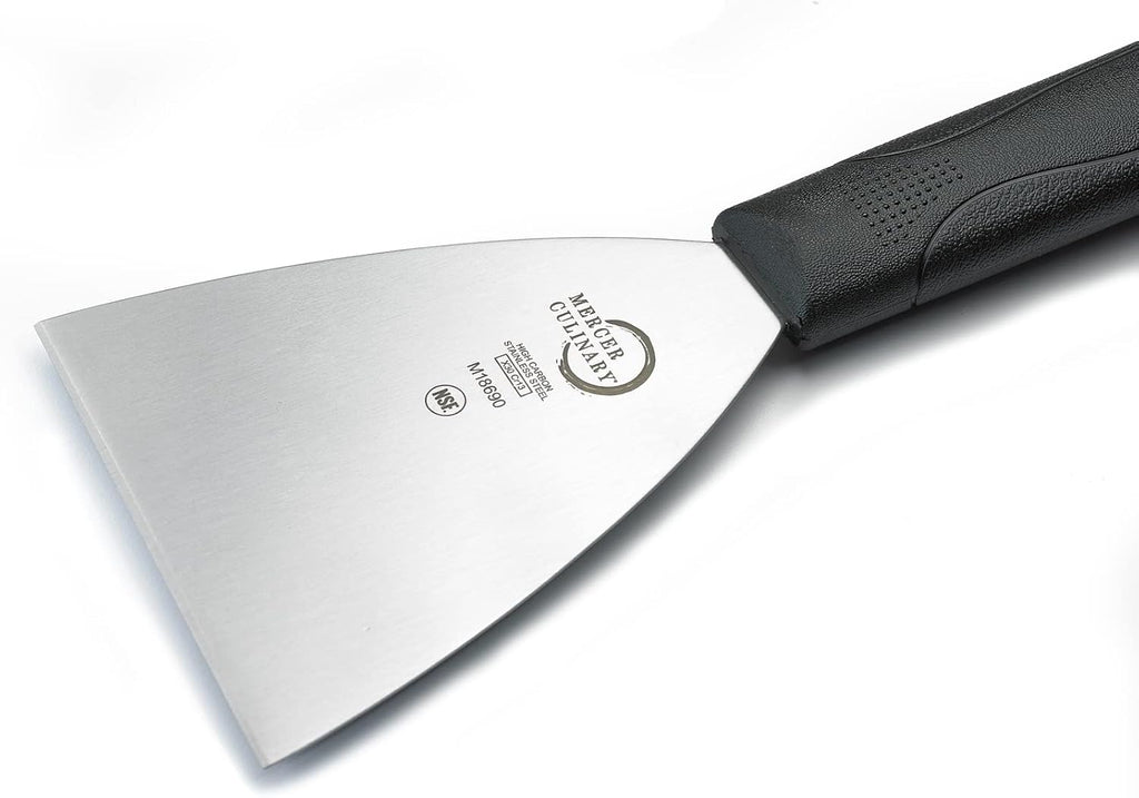 Mercer Culinary Millennia Grill Scraper, 4 Inch x 4-1/2 Inch Blade, Black Handle