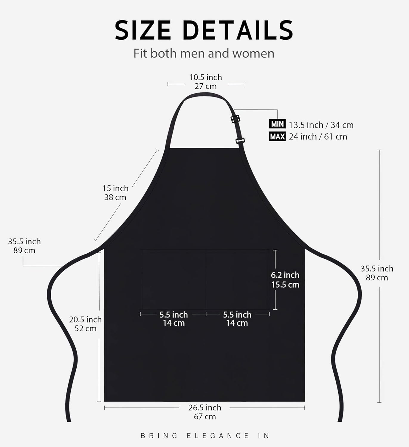 Syntus 12 Pack Bib Apron, Unisex Aprons Adjustable 100% Cotton with 2 Pockets Cooking Kitchen Aprons for Women Men Chef, BBQ Drawing Apron Bulk, Black