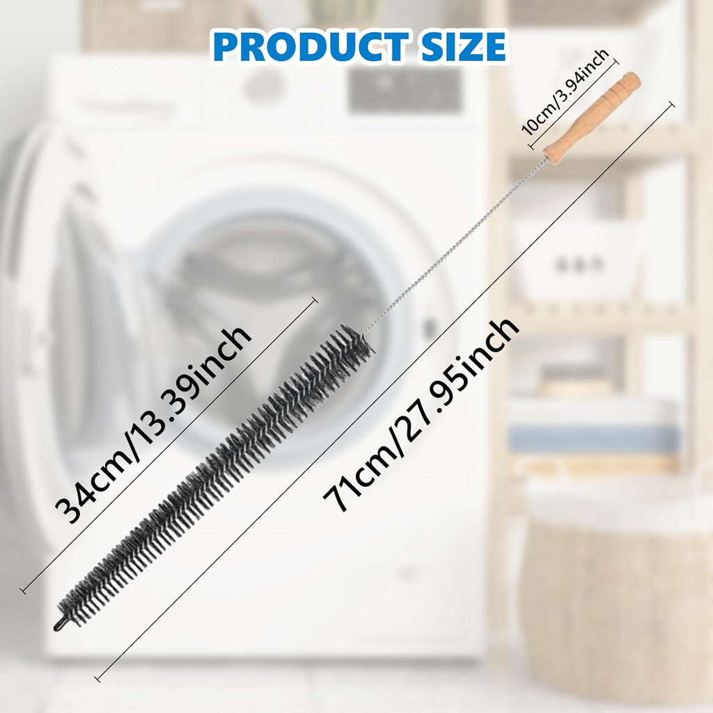 Dryer Lint Brush Vent Cleaner Lint Trap Cleaning Tool Dryer Vent Brush Long Flexible with Wood Handle 27.95Inches Medium Size for Dryer Vent Cleaning DIY Enthusiasts Homeowners (1, PCS)