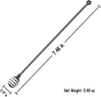 Coffee Stir Sticks,BURLIHOME Specialty Spoons Stainless Steel Spherical Mixing Spoon Solid/Hollow Swizzle Sticks For Drink/Cocktail/coffee,Home Bar Party Supply,Black-4 Pieces.