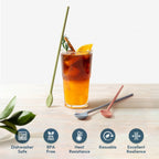 carrotez 9.9" Silicone coffee stirrer, Long Reusable Coffee Spoon for Iced Tea, Multipurpose Beverage Stirring Spoon - Coral Pink