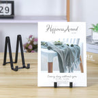 Plate Stands for Display - Plastic Easel Stand Plate Holder Display Stand Picture Frame Stand for Pictures | Photo|Decorative Plate |Dish | Tabletop Art - 6 inch-Black