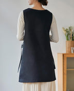 Women Cobbler Apron Japanese Style Aprons with 3 Pockets for Work Chef Kitchen