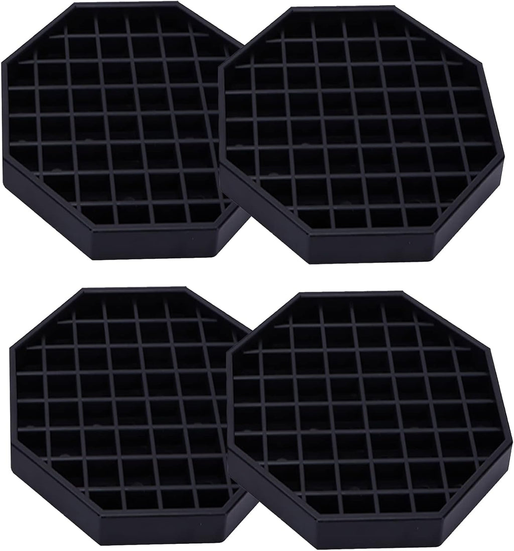 Drip Trays 6" Coffee Countertop Octagon Drip Tray Black Plastic Coffee Drip Tray With Honeycomb Grid, Pack of 4 (4 Pcs 6")