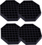 Drip Trays 6" Coffee Countertop Octagon Drip Tray Black Plastic Coffee Drip Tray With Honeycomb Grid, Pack of 4 (4 Pcs 6")