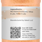 Neon Orange BAKELL Edible Glitter, 45 Grams | TINKER DUST Edible Glitter | KOSHER Certified | 100% Edible Glitter | Cakes, Cupcakes, Cake Pops, Drinks, Dessert Vegan Glitter & Dusts (45g Shaker, Neon Orange)