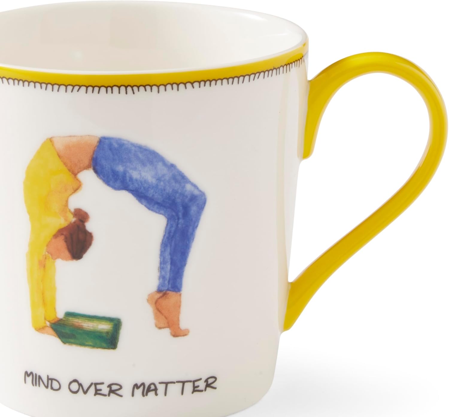 Spode Kit Kemp 12oz Doodle Mug | Mind Over Matter- Unique Doodle Pattern | Fine China | Dishwasher Safe | For Coffee and Tea | Ideal Celebration Gift | Home or Office Use