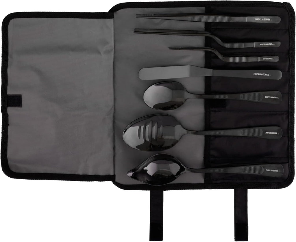 CREATIVECHEF Professional Chef Plating Kit, 7 Piece Culinary Plating Set, Black, Stainless Steel