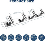 VAEHOLD Hat and Coat Wall Mount Rack - Hooks for Robes, Bags, Keys, and Towels - Bathroom Towel Hanger Organizer (Polished Chrome, “T“ Shape 4 Hooks 1 Pack)