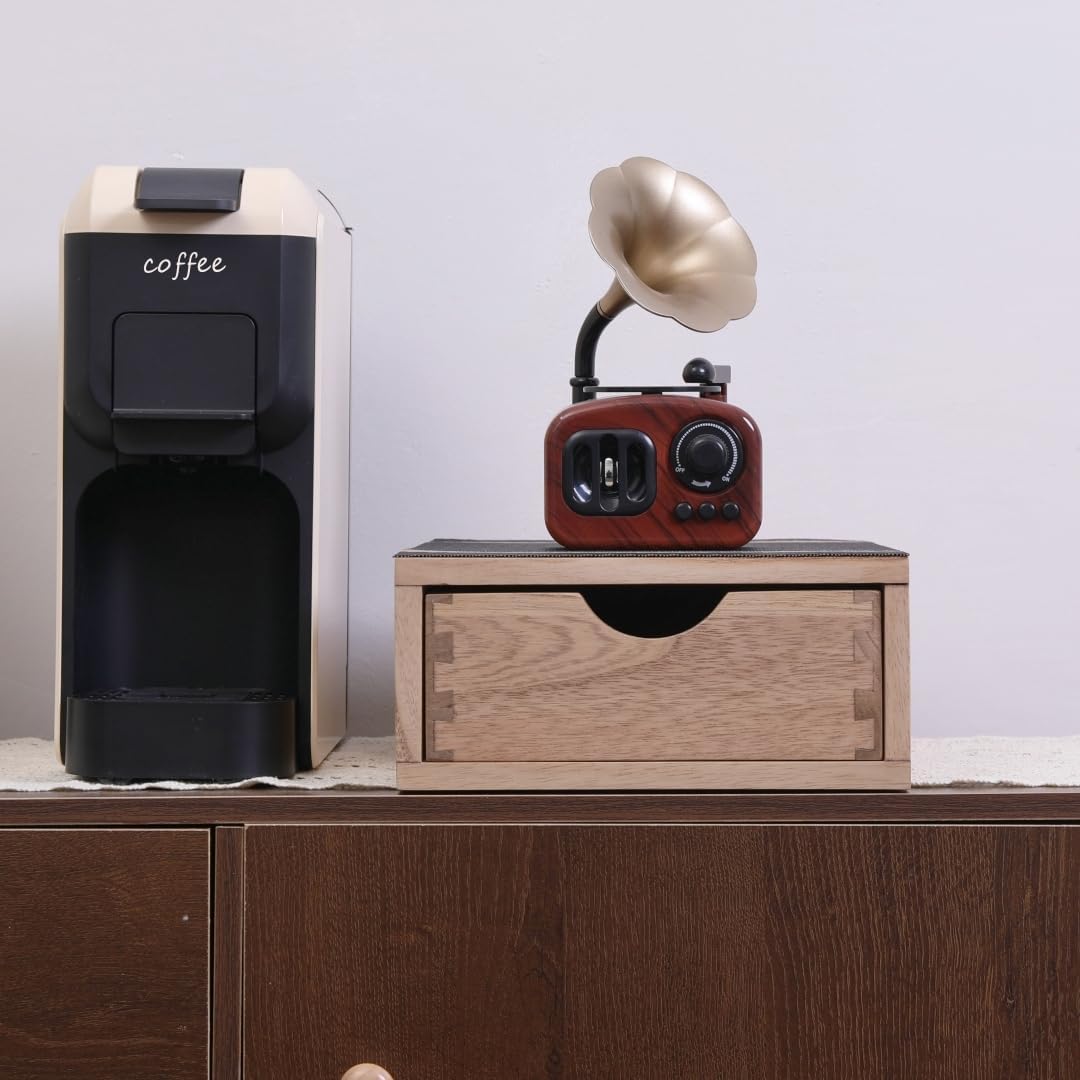 Drawer Holder for Coffee Brew - Kitchen Machine Accessories Stand Shelf Countertop - Serve Coffee Station and Pod Capsules Storage Organizer for Home Decor Office Storage Solution CF1D1C-Light