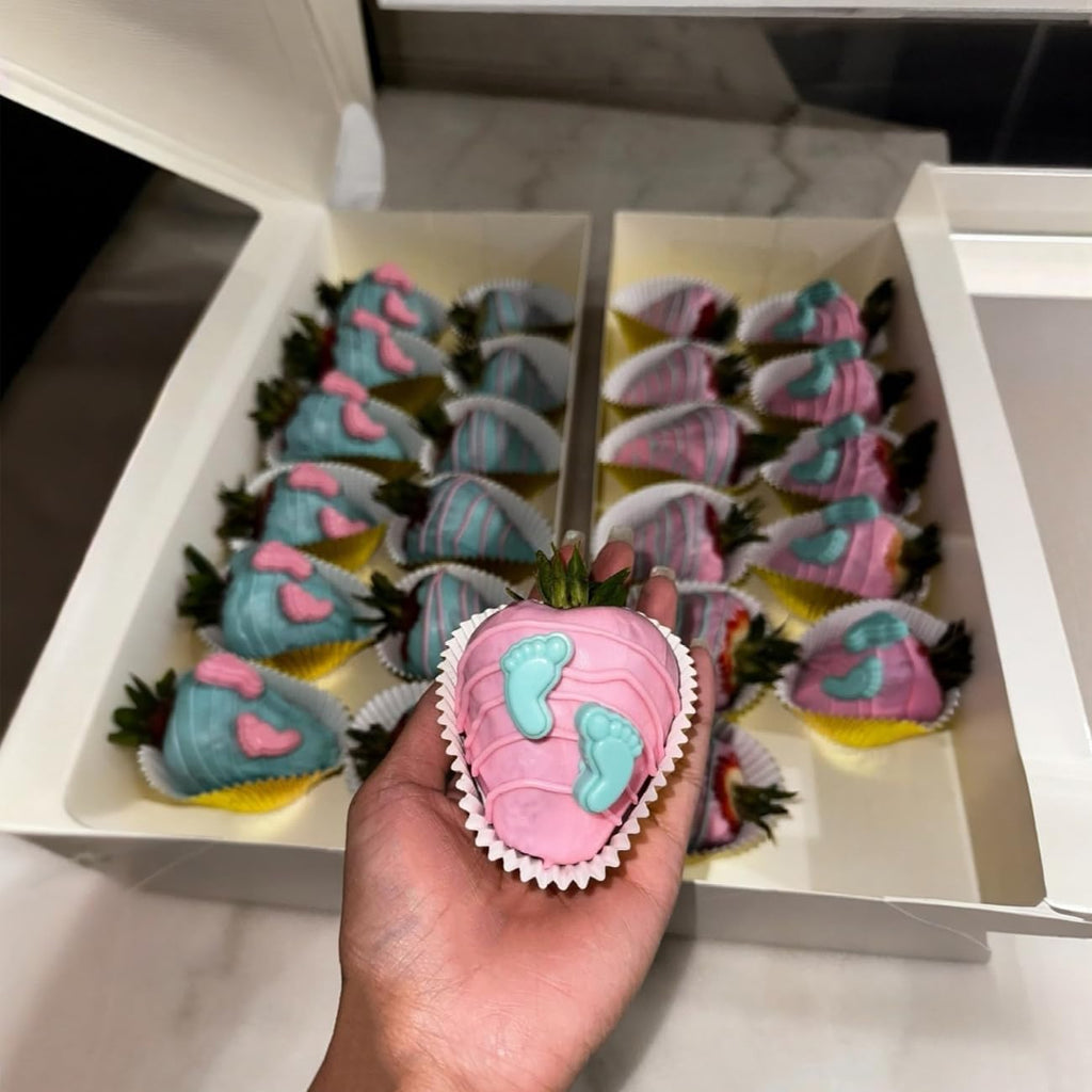 2 Pack Baby Shower Chocolate Molds - Baby Feet, Baby Onesie Baby Bottle Pacifier Baby Carriage Bear Mold, Baby Silicone Mold for Candy Gummy Cake Cupcake Decoration Chocolate