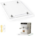 Appliance Sliders for Kitchen appliances Sliding Tray for Coffee Maker, Espresso Machines, Mixers Sturdy Kitchen Aid Sliders for Mixer - Duty Equipment with Rubber Wheels - 9.8" x 14" (Clear)