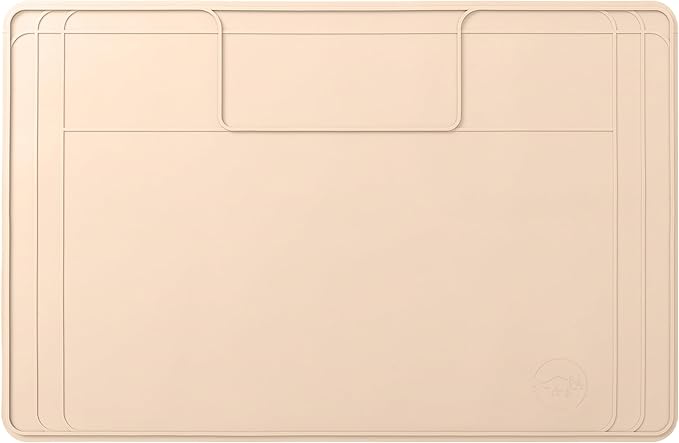 The Original Under Sink Mat - Silicone Waterproof mat, Adjustable, Easy to Clean, Kitchen cabinet liner, Disinfection Surface - 34" x 22" or smaller (Beige, 31" x 22")