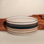 Mora Ceramic Flat Dinner Plates Set of 6, 10.5 in High Edge Dish Set - Microwave, Oven, and Dishwasher Safe, Scratch Resistant, Modern Dinnerware- Kitchen Porcelain Serving Dishes - Assorted Neutrals