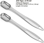 2 Pcs 3/4 Teaspoon(| 3.75 mL | 3/4 Tsp | 1/4 Tbsp | 3.75 cc | 1/8 oz) Stainless Steel Single Measuring Spoon, Long Handle Metal Measuring Spoon, Kitchen Gadgets for Cooking & Baking