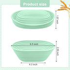 Silicone Banneton, Sourdough Bread Baskets (Set of 5, 6.5 Inch), Mini Oval Proofing Bowls, Bread Making Baking Supplies, Banneton proofing basket for Sourdough Baking