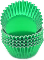 Standard Green Foil Cupcake Liners Muffin Baking Cups for Party and More, 100-Count