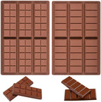 Chocolate Bar Mold, Deep Silicone Snap Chocolate Bar Molds for Stuffed Bar, Wax Melt, Candy Bar Molds (5 Snap+10 Snap)