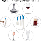 Wine Decanter Drying Stand with Rubber Coated Top to Prevent Scratches, Wine Decanter Drying Rack for Standard Large Wine Decanters, Decanter Cleaner Includes Cleaning Brush