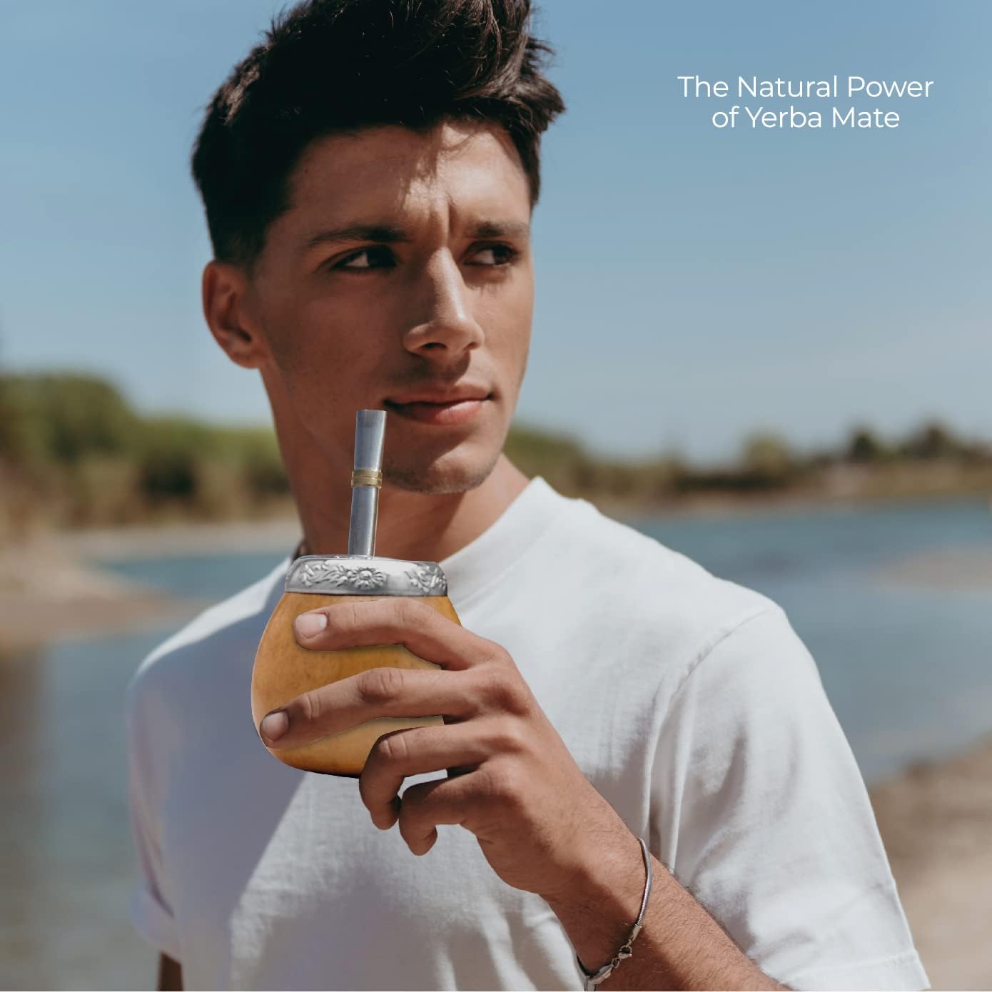 BALIBETOV Yerba Mate Gourd Set (Original Natural Handmade Yerba Mate Cup Argentina) - Includes Mate Tea Cup, Bombilla (Mate Straw) and Clean Brush - Classic Mate Cup and Bombilla Set (Suela)