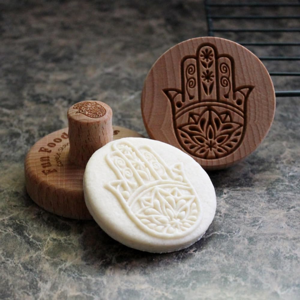 Wood Cookie Stamp, 2.5 Inch (Hamsa CS-082)